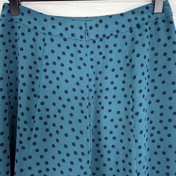 Boden Serena Midi Skirt US 4P Green Polka Dot Chiffon Flare A Line Flowy NWT - Picture 8 of 16
